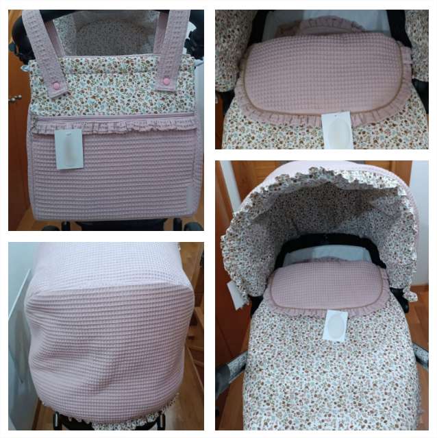 Funda Cubre Capazo Bebe Confort Elea: Blanco, celeste, rosa, cámel o gris  Piqué Nido - Textil Bebé